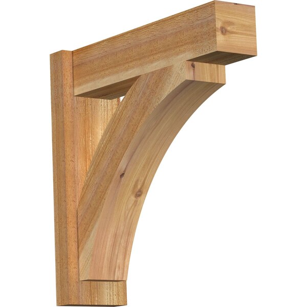 Ekena Millwork Thorton Block Rough Sawn Outlooker, Western Red Cedar, 6"W x 22"D x 22"H OUT06X22X22THR05RWR - main